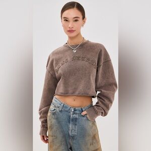 Acne Studios
Crew Neck Sweatshirt in Taupe brown color XXS/XS